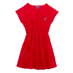 Resim Kız Çocuk Golden Havlu Elbise Kırmızı