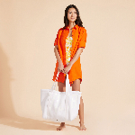 Resim Kadın  Keten Fragance Keten Plaj Giyim Turuncu