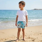 Resim Erkek Çocuk Jim Vilebrequin İstanbul Limited Edition Mayo Mavi