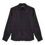 Resim Erkek Caroubis Keten Gömlek Siyah