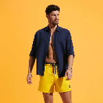 Resim Erkek Solid Bicolore Moka Mayo Sarı