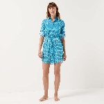 Resim Kadın Micro Waves Florence Gömlek Mavi