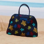 Resim Unisex Multicolor Turtles Dance Brady Çanta Lacivert