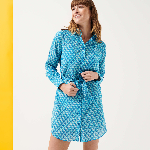 Resim Kadın Micro Waves Florence Gömlek Mavi