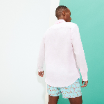 Resim Erkek Caroubis Keten Gömlek Pembe