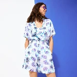 Picture of Kadın Flash Flowers Lourdes Bermuda Mavi