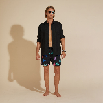 Resim Erkek Caroubis Keten Gömlek Siyah