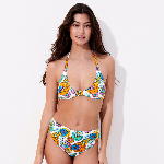 Resim Kadın Marguerites Like Bikini Üstü Beyaz