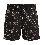 Resim Erkek Ronde des Tortues Jacquard Broché Moopea Mayo Siyah