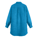 Resim Kadın Fragance Keten Gömlek Mavi