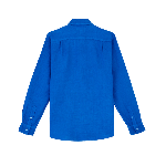 Resim Erkek Caroubis Keten Gömlek Mavi