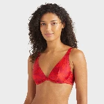 Resim Kadın Flower Power Faithful Bikini Üstü Kırmızı