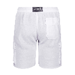 Resim Erkek Baoon Keten Bermuda Beyaz