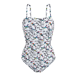 Resim Kadın Rainbow Birds Laure Mayo Beyaz