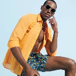 Resim Erkek Caracal Gömlek Turuncu