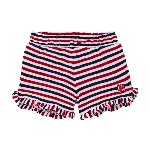 Resim Kız Çocuk Striped Gimy Şort Kırmızı