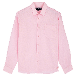 Resim Erkek Caroubis Keten Gömlek Pembe