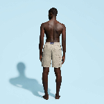 Resim Erkek Baoon Keten Bermuda Bej