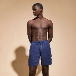 Resim Erkek Baoon Keten Bermuda Lacivert