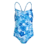 Resim Kız Çocuk Tahiti Flowers Gom Mayo Beyaz