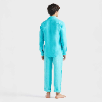 Resim Erkek Caroubis Keten Gömlek Yeşil