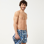 Resim Erkek Batik Fishes Merise Mayo Lacivert