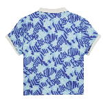 Resim Erkek Çocuk Ronde des Tortues Logo Galet Gömlek Mavi