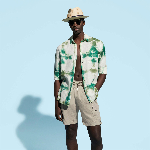 Resim Erkek Baoon Keten Bermuda Bej