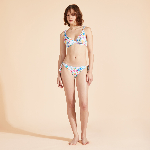 Resim Kadın Happy Flowers Flamme Bikini Altı Beyaz