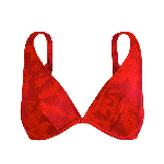 Resim Kadın Flower Power Faithful Bikini Üstü Kırmızı