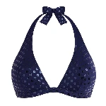 Resim Kadın Relief Sparkling Fleche Bikini Üstü Lacivert