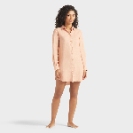 Resim Kadın Fragance Keten Gömlek Pembe