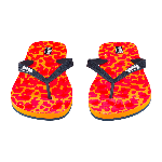 Resim Kadın New Leopard Coppa Terlik Turuncu