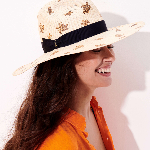 Resim Kadın Vilebrequin x Borsalino Claudia Şapka Bej