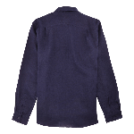 Resim Erkek Caroubis Keten Gömlek Lacivert