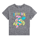 Resim Kız Çocuk Gitty Multicolore Turtle Tişört Gri